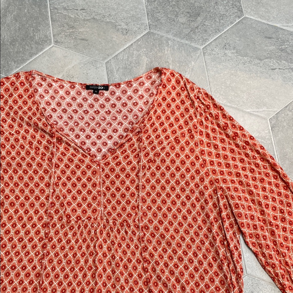 Papermoon Geometric Print Blouse – Stitch Fix  -- Size 2X